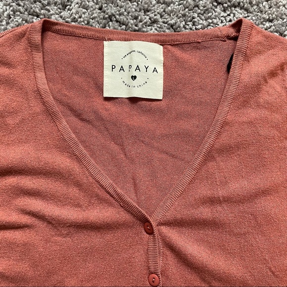 Papaya Button Up Cardigan - Picture 11 of 11